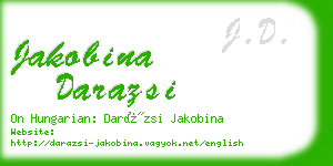 jakobina darazsi business card